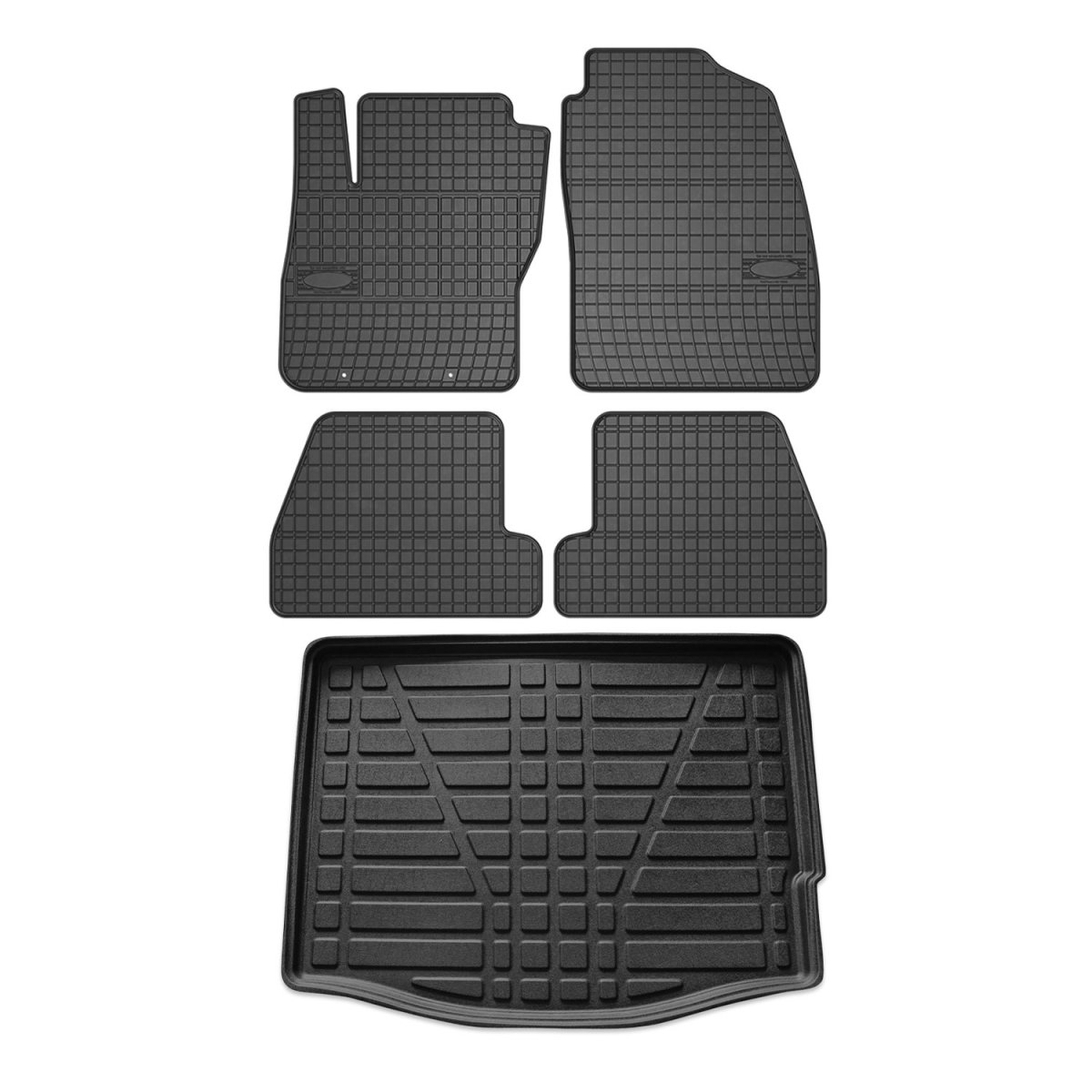 Ford Focus Floor-Trunk Mats - Omac - El-Toro & YPS - Black - '10-'18 Ford Focus Floor-Trunk Mats - Omac - El-Toro & YPS - Black - '10-'18